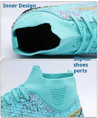 Refreshing Breathable Feet Children's Non-slip Fashion Casual Sports Shoe Youth Soccer Shoes Indoor Outdoor Grass Training Shoes