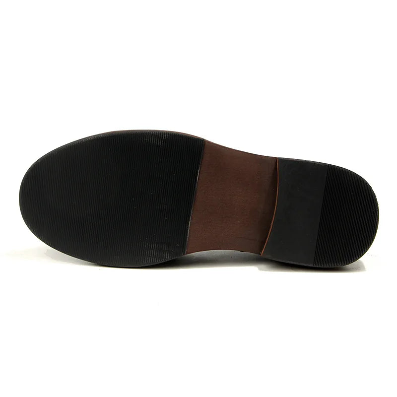 Soft Leather Mens Formal Shoes Luxury Quality Comfortable Brand Handmade Retro Genuine Leather Daily Wedding Social Shoes Male