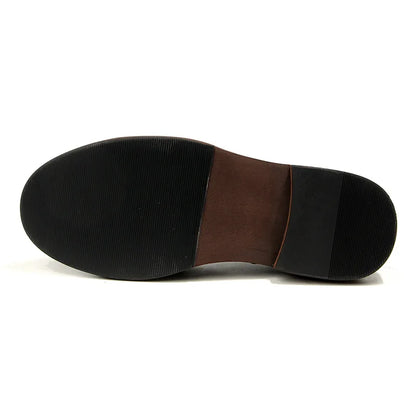 Soft Leather Mens Formal Shoes Luxury Quality Comfortable Brand Handmade Retro Genuine Leather Daily Wedding Social Shoes Male
