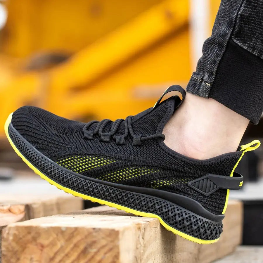 Steel Toe Safety Shoes for Men Women Lightweight Work Sneakers Puncture Proof Work Shoes Unisex Coustruction Safety Work Boots