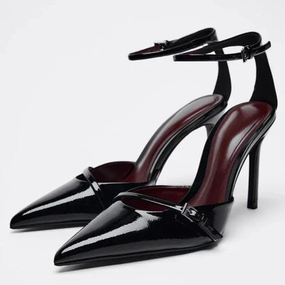 Silver Pink PVC Clear Heeled Sandals Women Pumps Sexy Rhinestones Thin High Heels Shoes Pointed Toes Party Nightclub Sandals