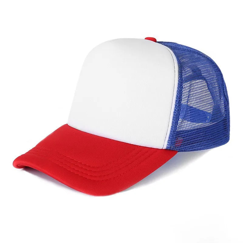 50 Color Unisex SummerTrucker Hat For Adult Net Baseball Cap Men Women Polyester Blank Mesh Adjustable Sun Hat Visor