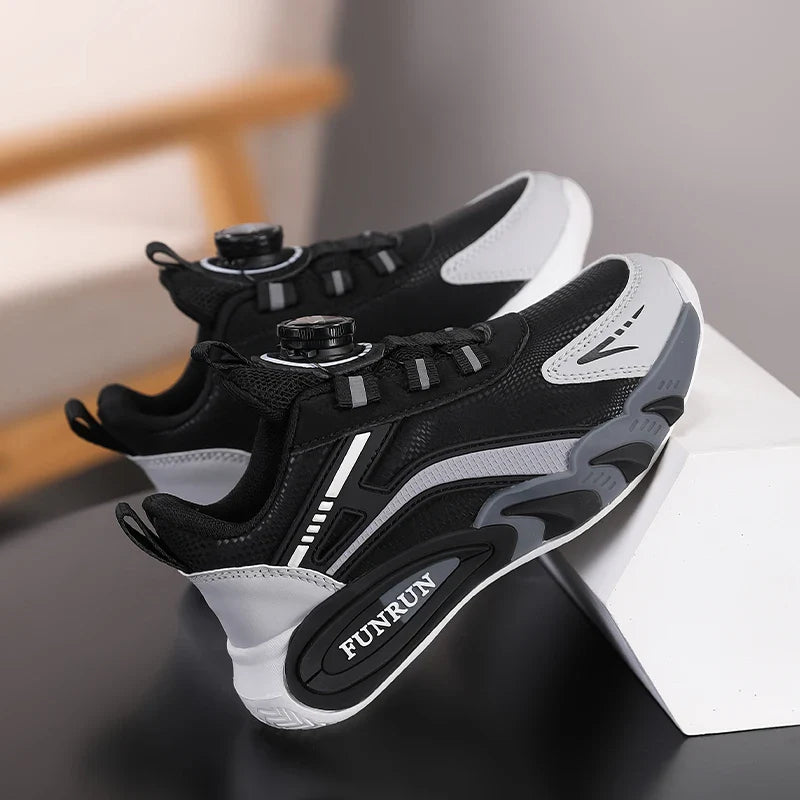 A pair of children's four-season leather basketball shoes, comfortable and soft sneakers, size 28-39，YY-28005