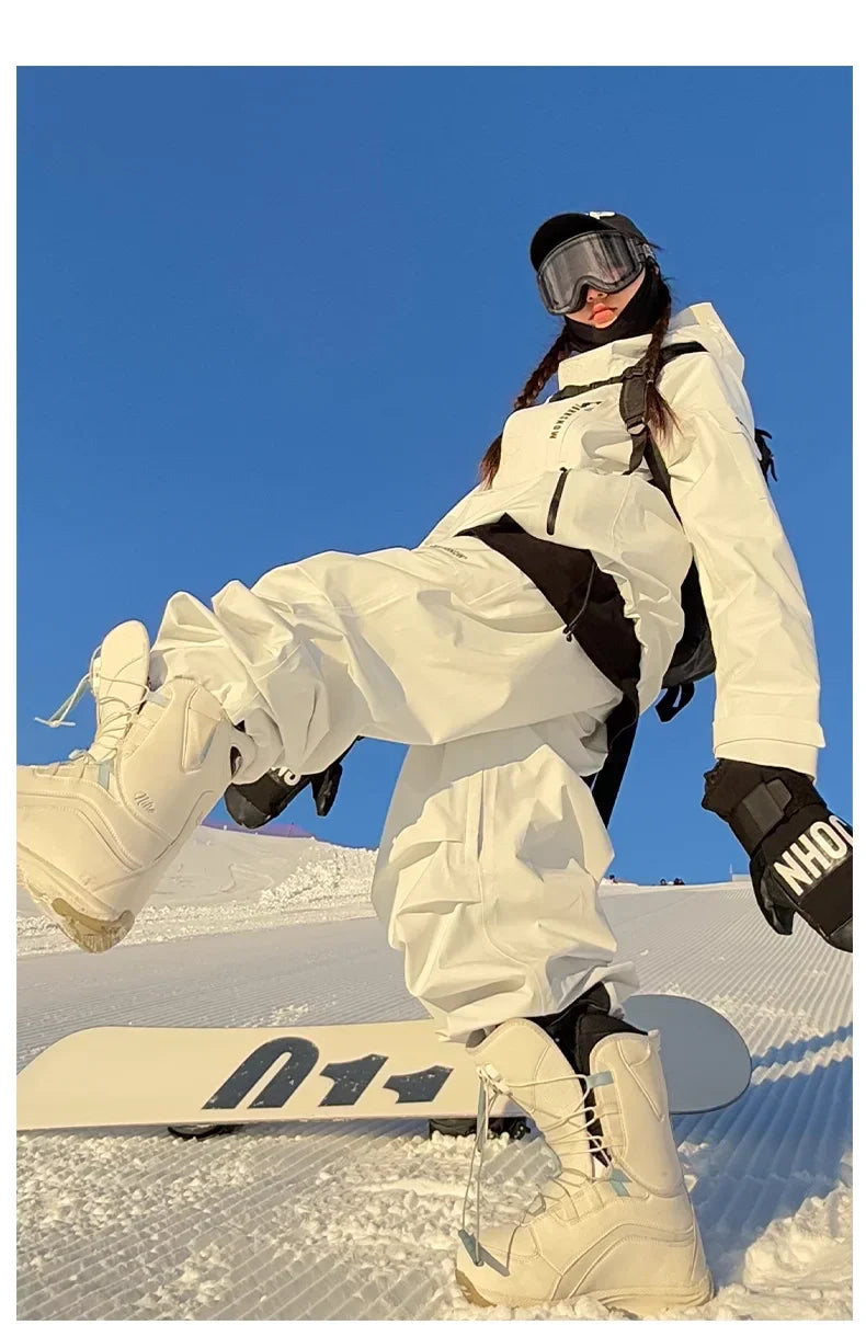 John Snow Winter Ski Suits Men And Women Outdoor Waterproof Breathable Warm Snowboarding Suit Sets Skiing Jacket And Pant