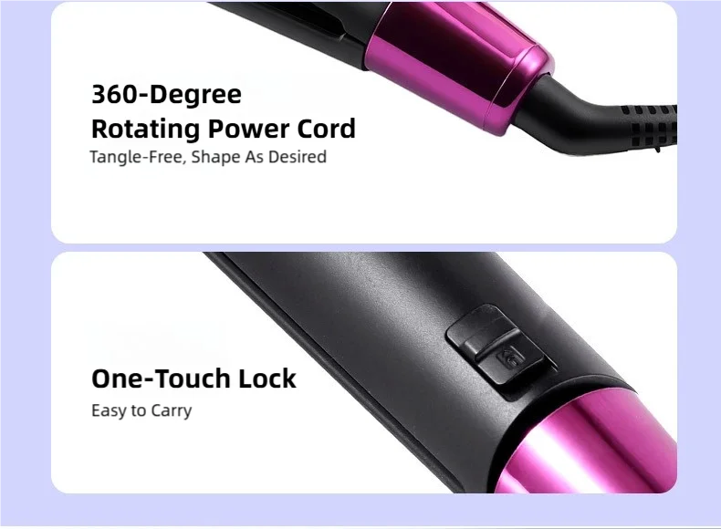 New 2-in-1 Curling Iron & Straightener Multi-Function Hair Styling Tool Dual-Purpose Curling and Straightening Iron