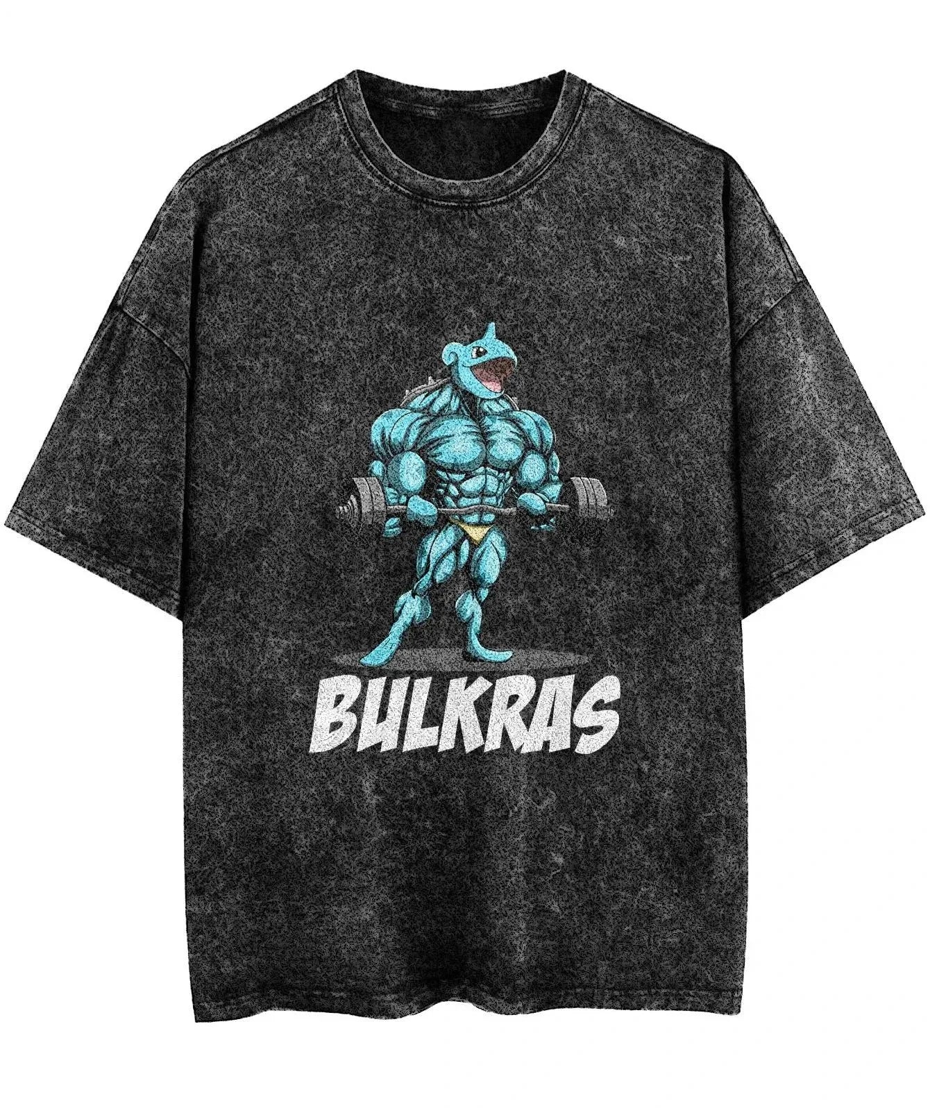 Washed T-shirt Gym Exercise FitnessMen's and Women's Pure Cotton Short-sleeved Casual Clothing
