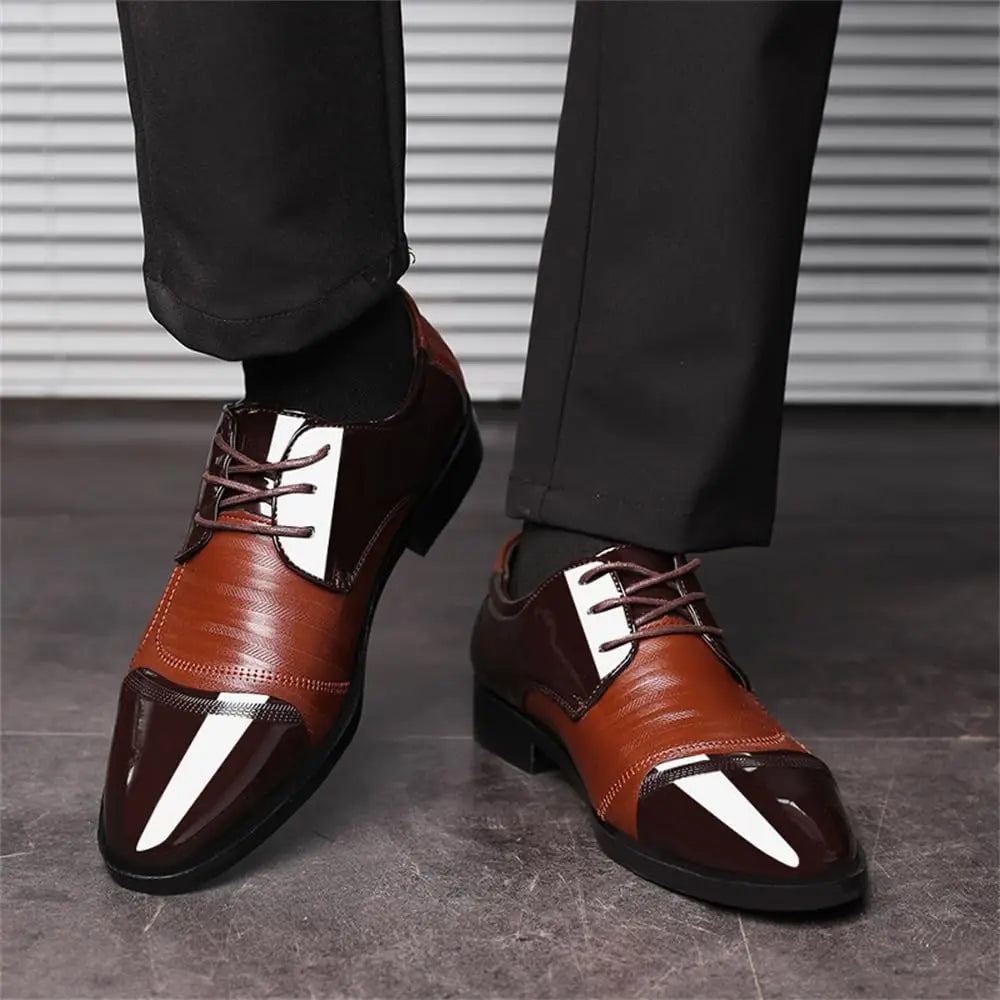 Men's Dress Shoes Formal Suit Tuxedo Lace-Up Oxford Shoe For Business Breathable Casual Shoe For Men