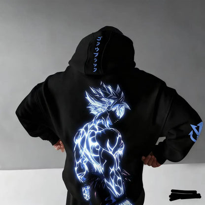 Men Anime Clothes Dragon Ball Z Hoodie Goku Saiyan Loose Fit Big Size 5XL 6XL Casual Streetwear