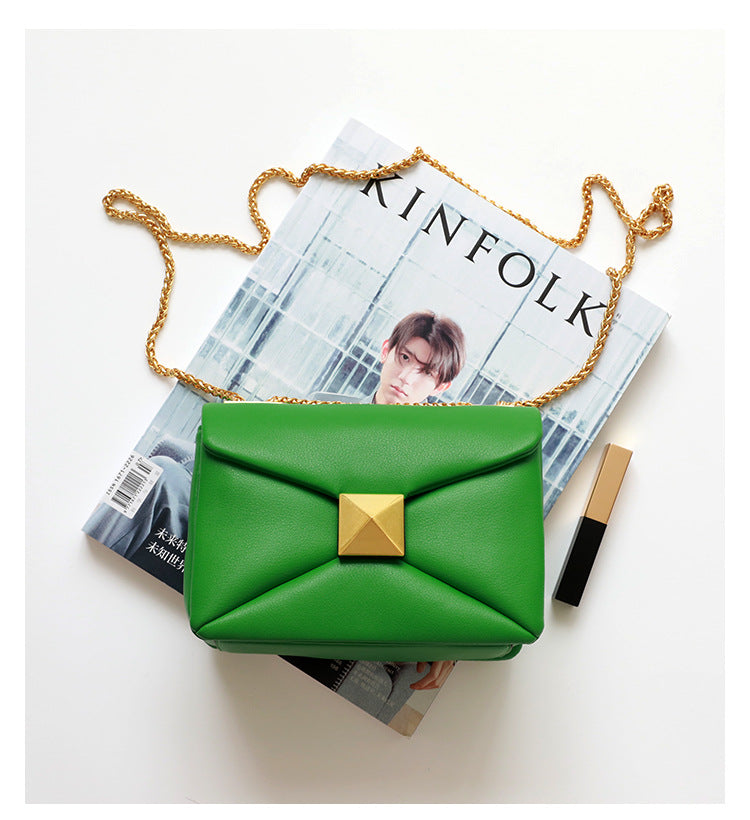 Luxury Designer Women's Crossbody Bag Real Leather Small Square High Quality Cowhide Underarm Shoulder Fashion Bag
