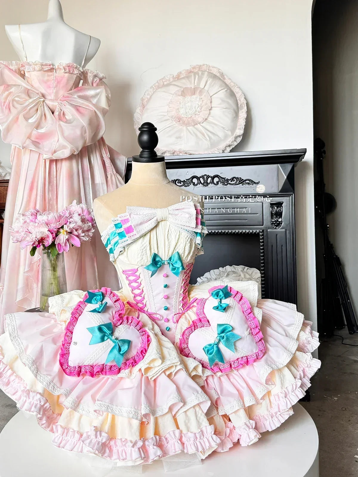 Girls Birthday Lolita Dress 2024 Spring and Summer Women's Tube Top Satin Bowknot Slim Pettiskirt Short Mini Party Dress