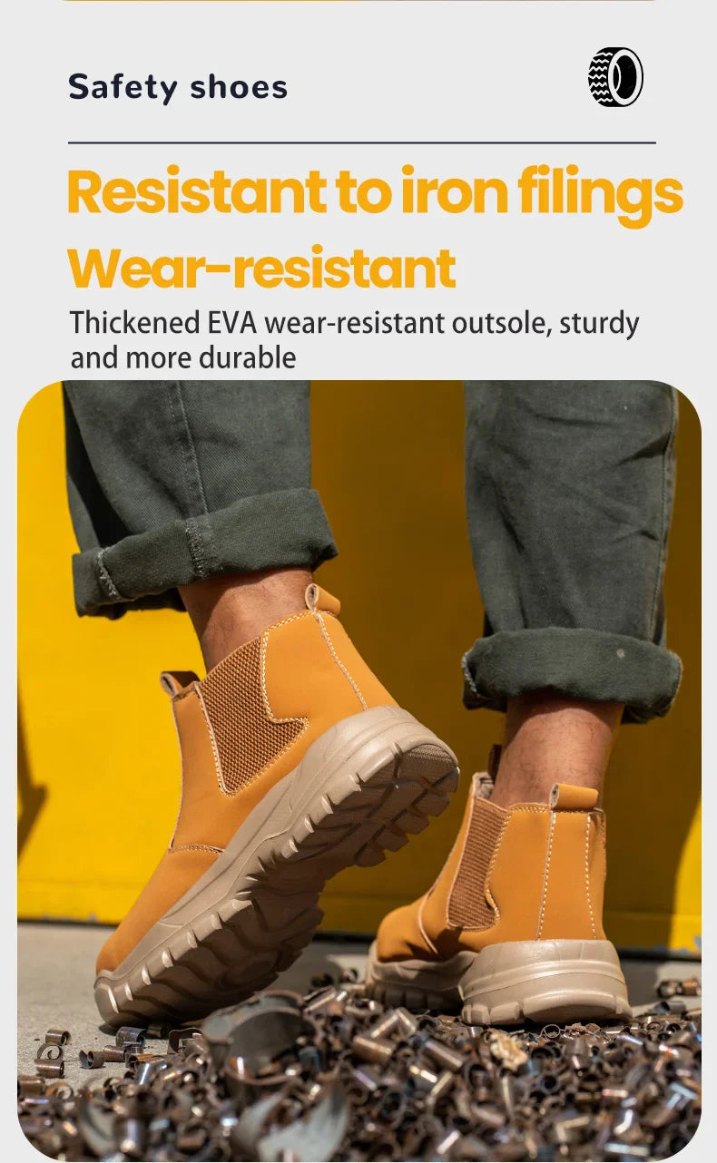 Easy Wear Safety Shoes for Men Steel Toe Work Shoes Puncture Proof Work Sneaker Male Protective Work Man Boots Safety Boots