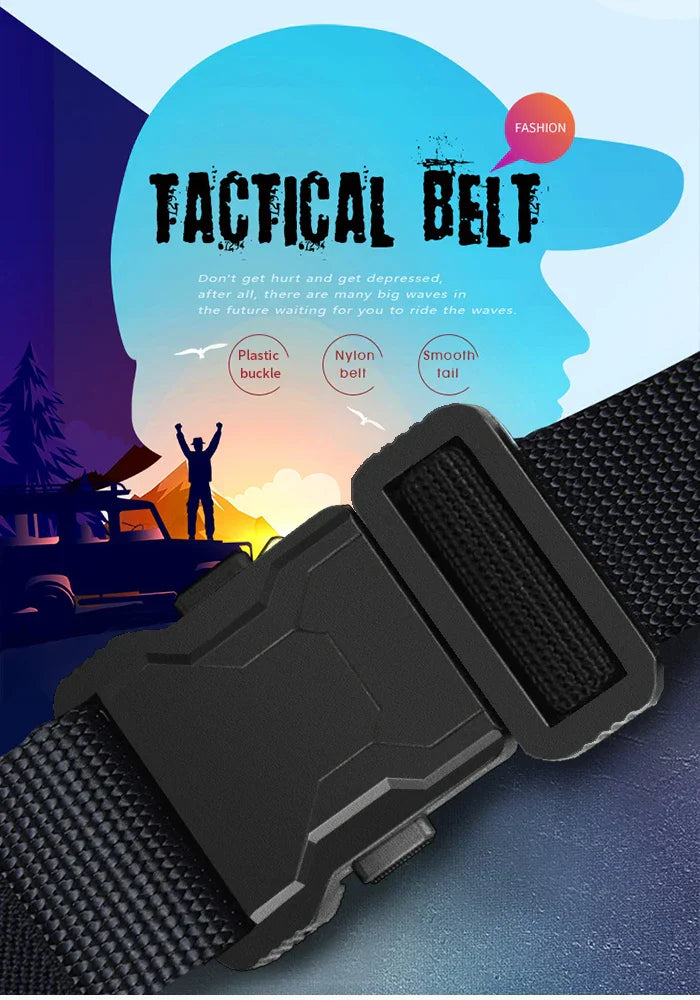 Tactical Waist Belt - Durable Automatic Buckle, Perfect for Outdoor Adventures, Unisex Accessories for Men and Women