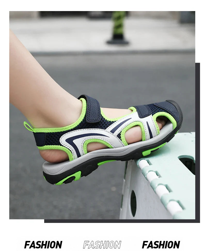 2025 Summer Boys Sandals Kids Shoes Fashion Flats Toddler Baby Girls Sandals Non-slip Casual Beach Children Outdoor Shoes