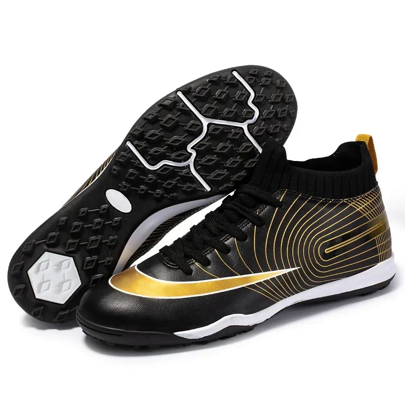Men Soccer Shoes Ankle Outdoor Long Spikes Football Boots TF Professional Grass Cleats Unisex Football Shoes Chuteira Society