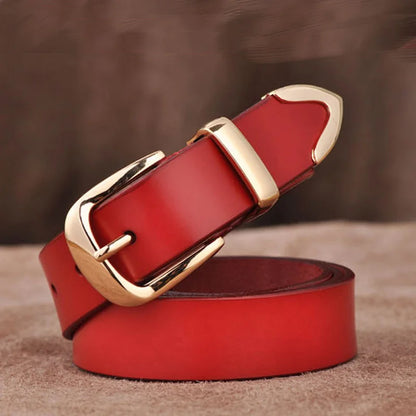 Women's Strap Casual All Match Women Brief Genuine Leather Belt Women Strap Pure Color Belts Top Quality Jeans Belt L27