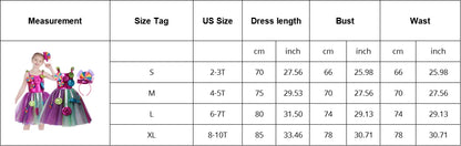 Purim 2026 Girls Disguise Candy Dress Children Colorful Dress Carnival Birthday Party Gift for Girls Lollipop Cosplay Costume