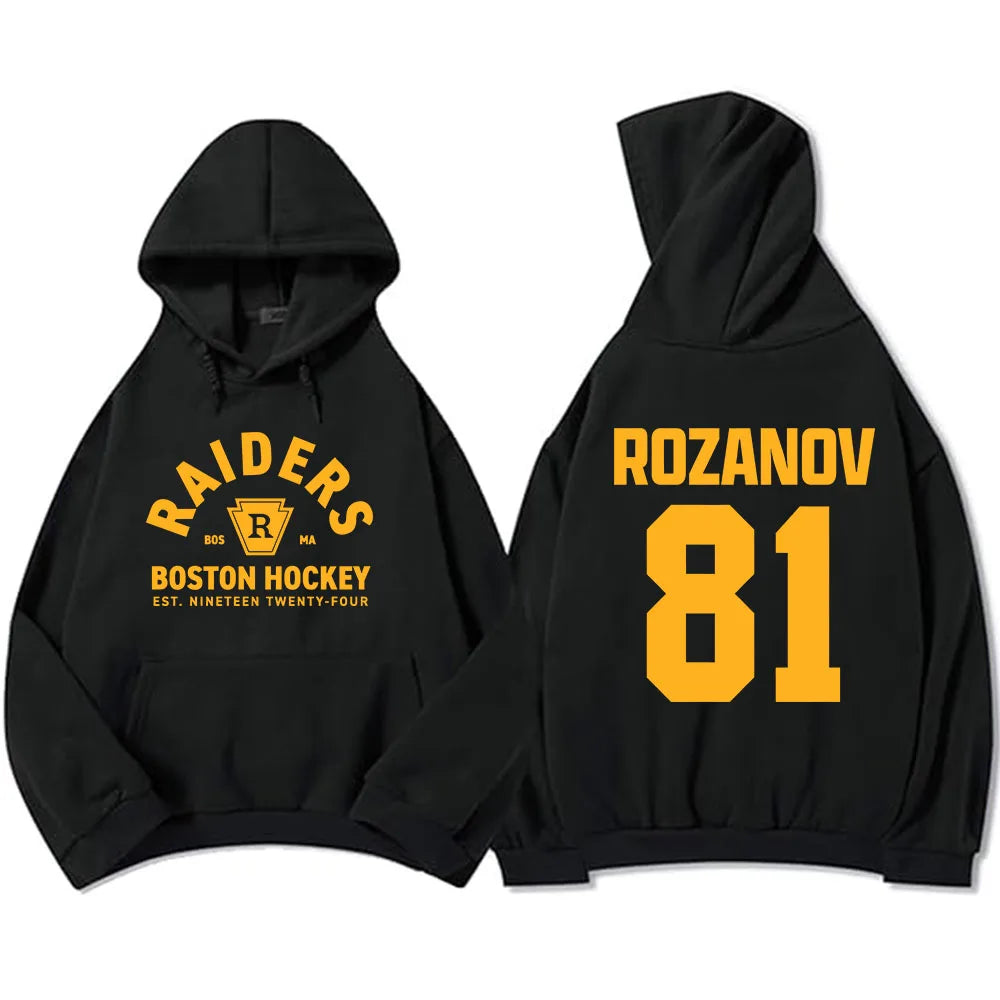 Hoodies Shane Hollander 24 Llya Rozanov 81 Scott Hunter 21 Sweatshirt  Montreal Metros Boston Raiders Clothing