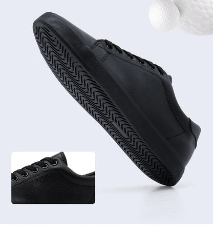 Spring Summer Flat Mens Casual Shoes Soft Pure Black Fashion Male Footwear Cool Young Man Street Style Comfortable