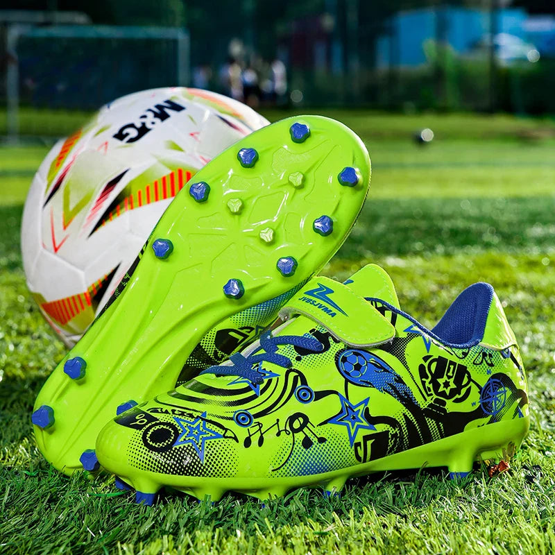 Children's Soccer Shoes Cleats Sneakers FG Sport Non-Slip Kids Football Boots Training Match Boys Youth Professional Shoes New