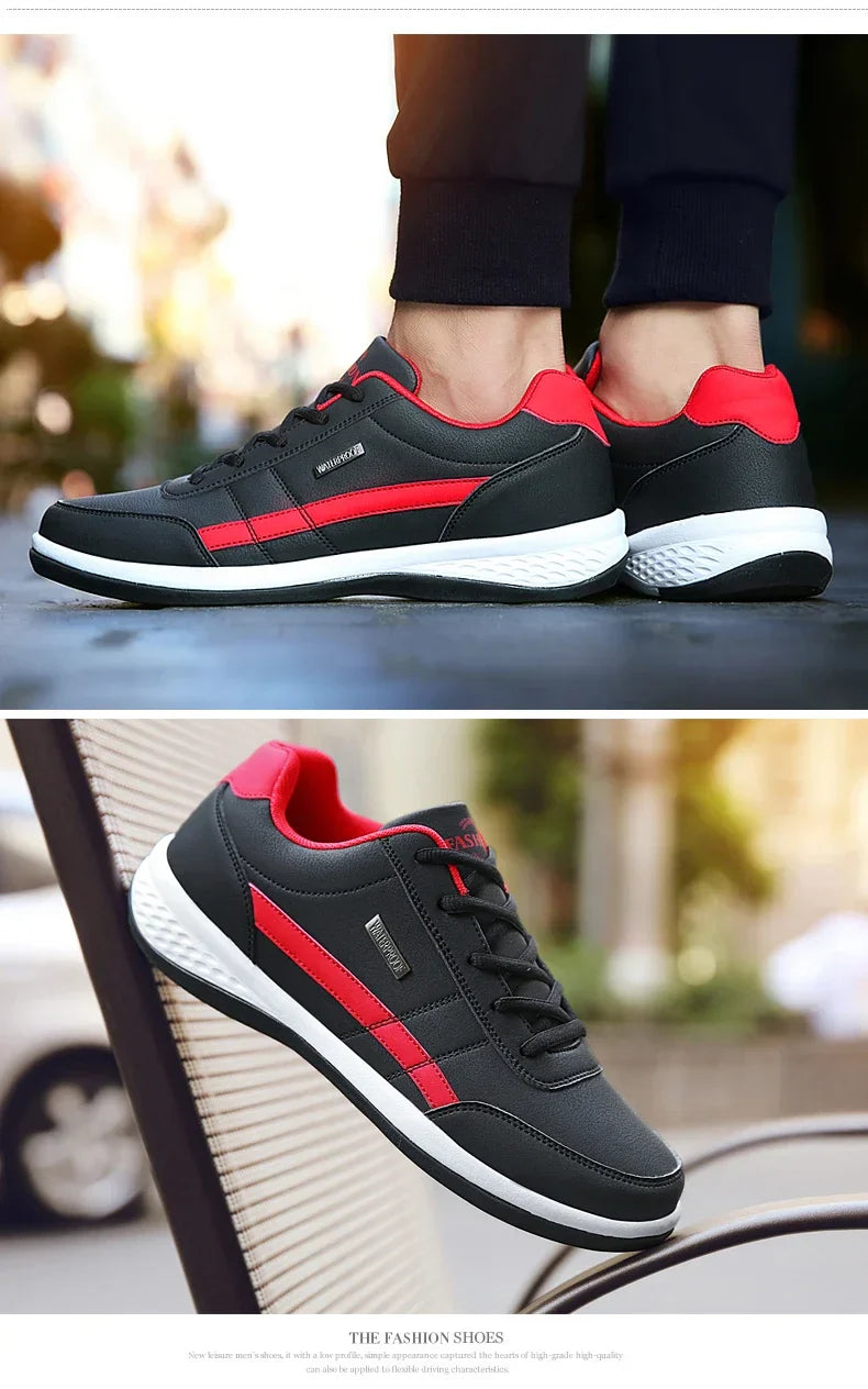 Shoes for Men Leather Sneaker Waterproof Casual Comfortable Men's Sneaker Lace Up Footwear Vulcanized Man Shoe Masculino