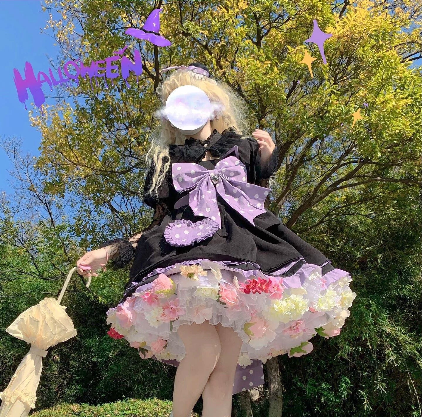 Flowers Crinoline Sweet Fairy Lolita 2024 Spring and Summer Bubble Skirt Gorgeous French Elegant Girl Women's Organza Midi Skirt
