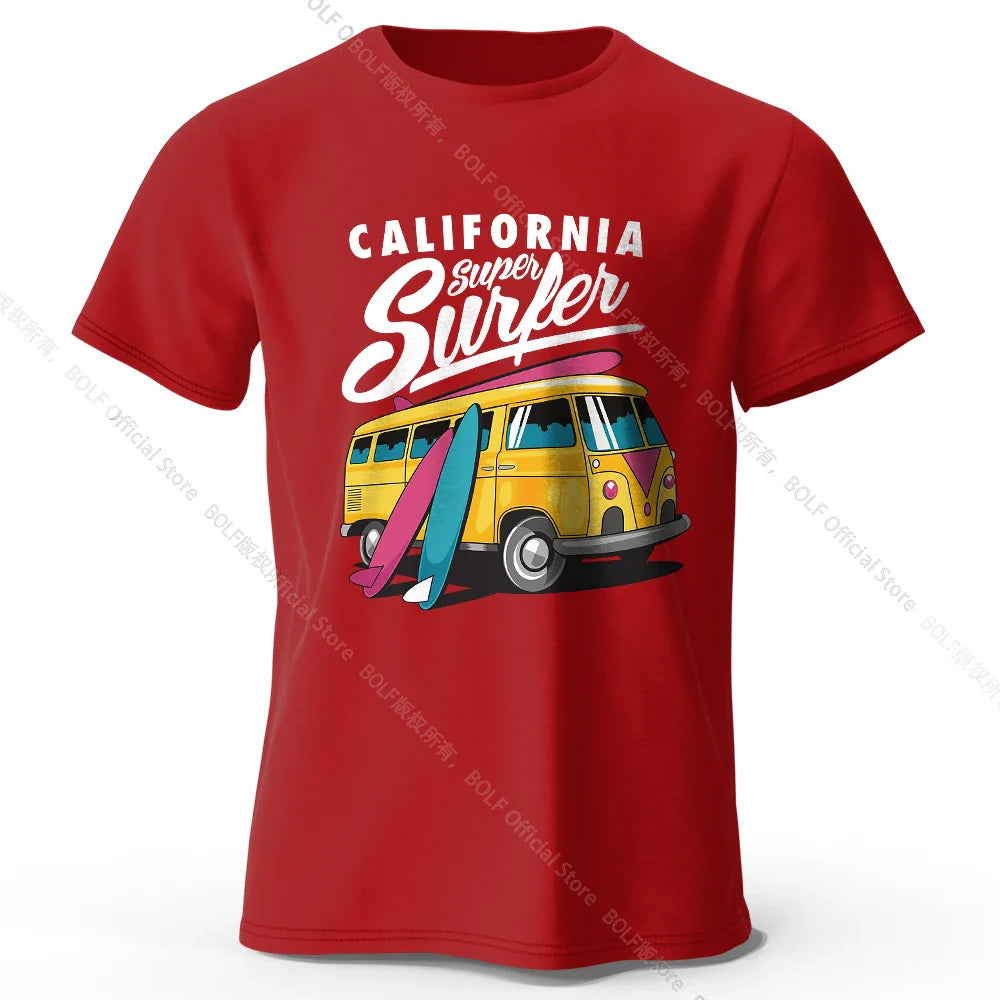 Surfer Sunrise Silhouette Printed Unisex Men Women T-Shirt Tees Tops 100% Cotton Ocean Wave Graphic Morning Ritual