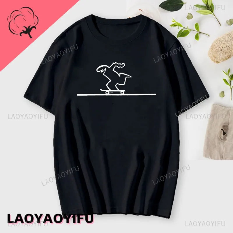 La Linea The Line Osvaldo Cavandoli TV Men Women Style Streetwear Tee Fashion Cotton T Shirt Round Neck Casual Summer Camiseta