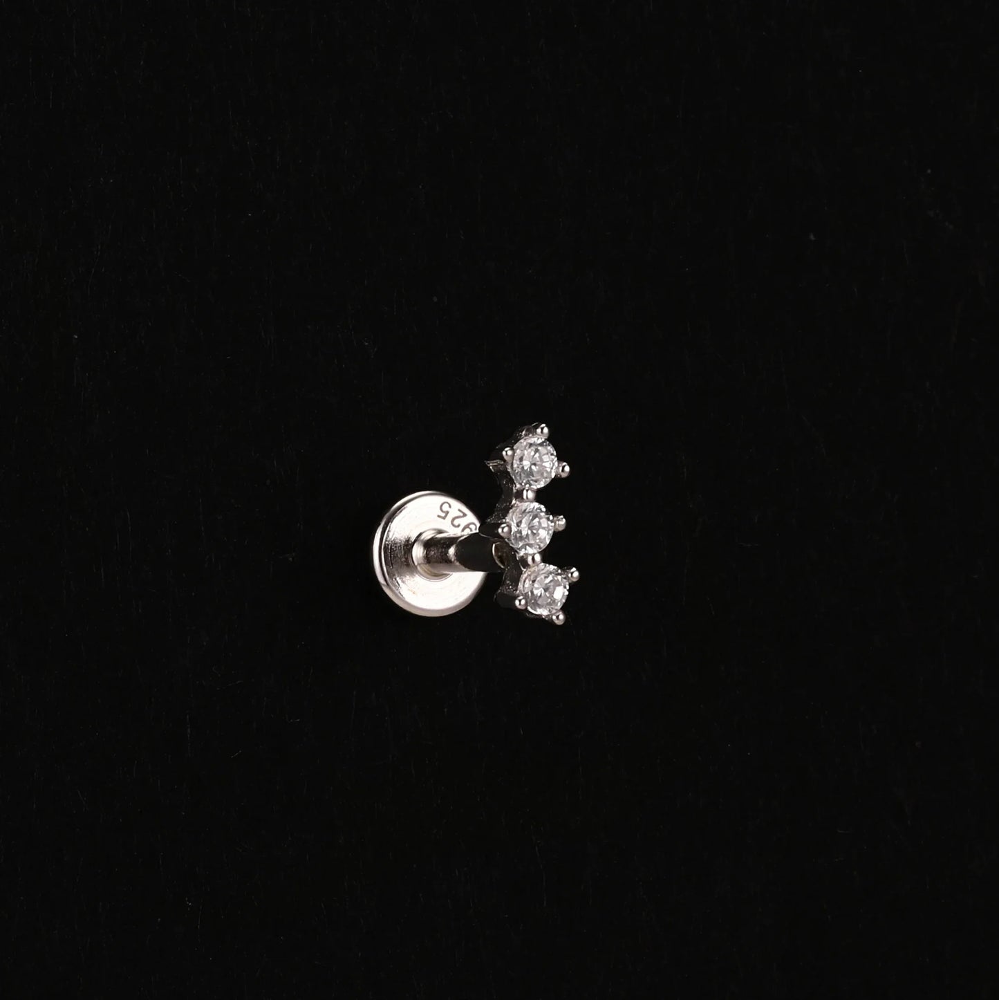 Heart Round Ball Flat Helix Piercing Earring 925 Sterling Silver Ear Studs Geometric Zircon Exquisite Trinket Studs Aretes