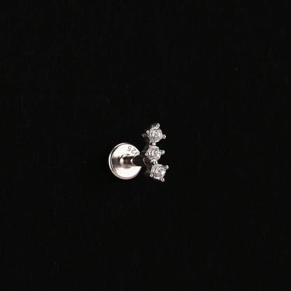 Heart Round Ball Flat Helix Piercing Earring 925 Sterling Silver Ear Studs Geometric Zircon Exquisite Trinket Studs Aretes
