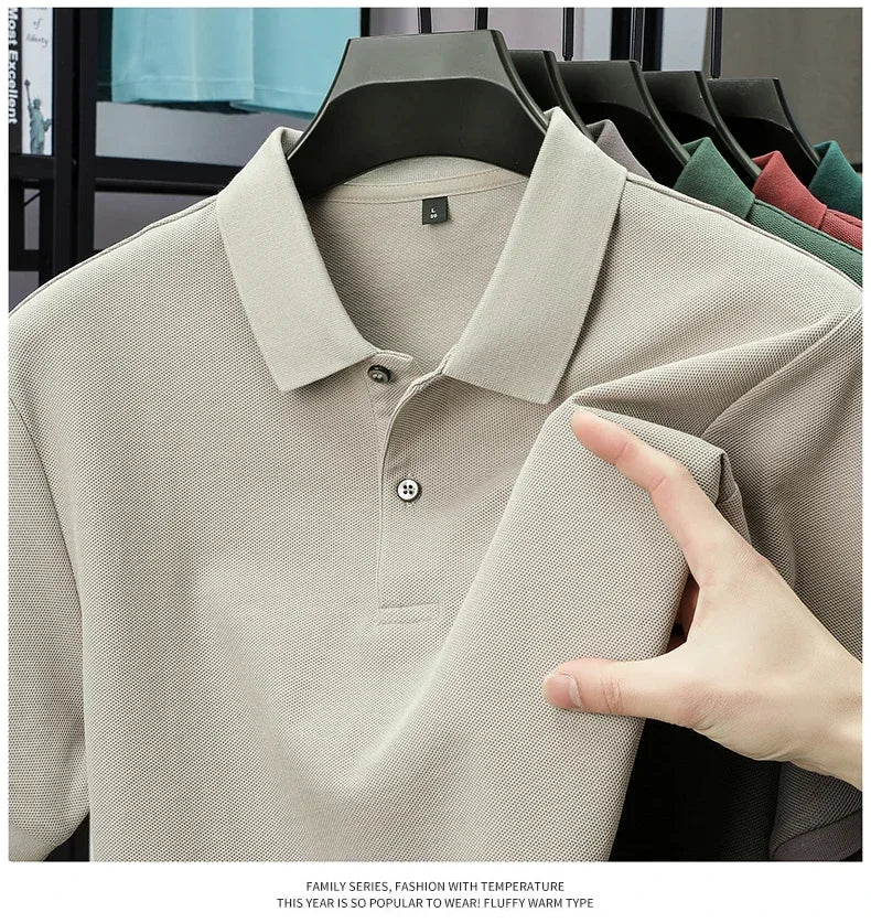 20 Colors Men's 100% Cotton Polo Shirt - Summer Casual Breathable Tee,Ideal for Golf and Sports,Business Casual,Silk-Like Finish