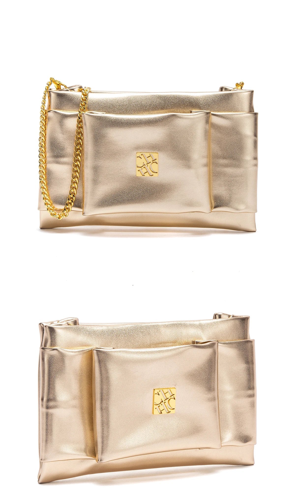 Leather Luxe Sleek Shoulder Bags Gold-Plated Logos Durable Chain Straps Merge High-End Craftsmanship with Urban Style