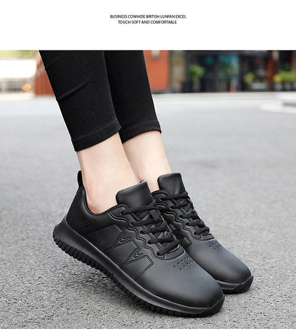 Chef shoes four season soft-sole anti-slip oil-proof waterproof portable kitchen work shoes fashion plus size casual men's shoes