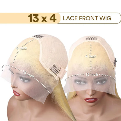 613 Blonde Lace Front Wig Human Hair 13X6 Hd Lace Frontal Wig Straight Brazilian Human Hair 13X4 Lace Front Human Hair Wig