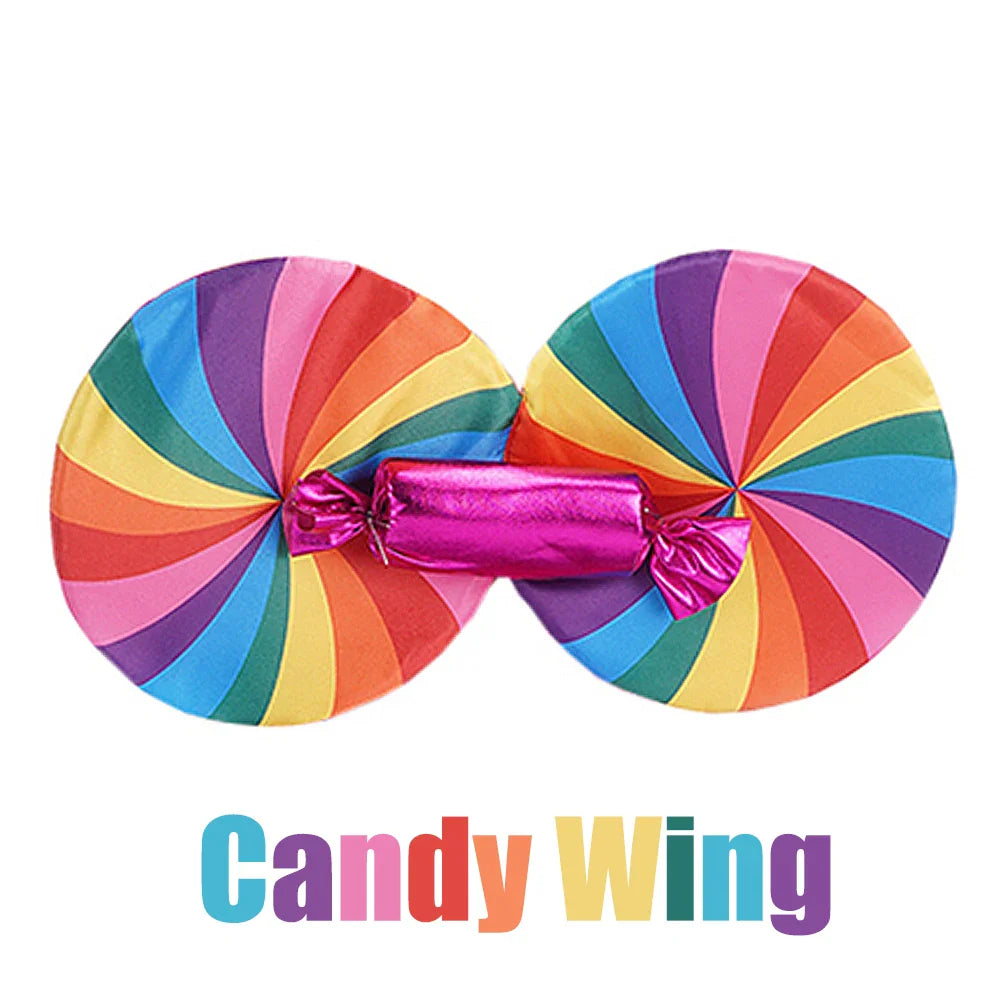 Rainbow Lollipop Girls Dress Sweet Purim Festival Celebrate Costume Fancy Carnival Children Vestidos Princess Cosplay Outfits