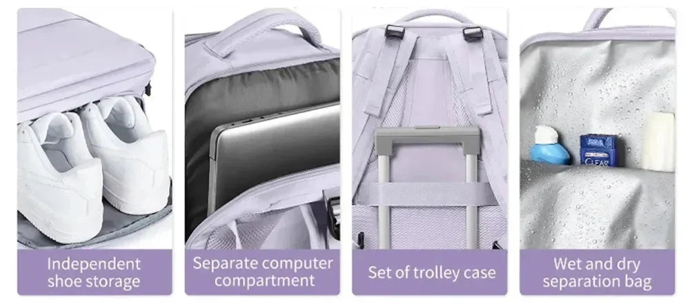 Travel Backpack for Women 40x25x17 Airplane Cabin Backpack Carry-On Luggage 14inch Laptop Backpack Casual Schoolbackpack