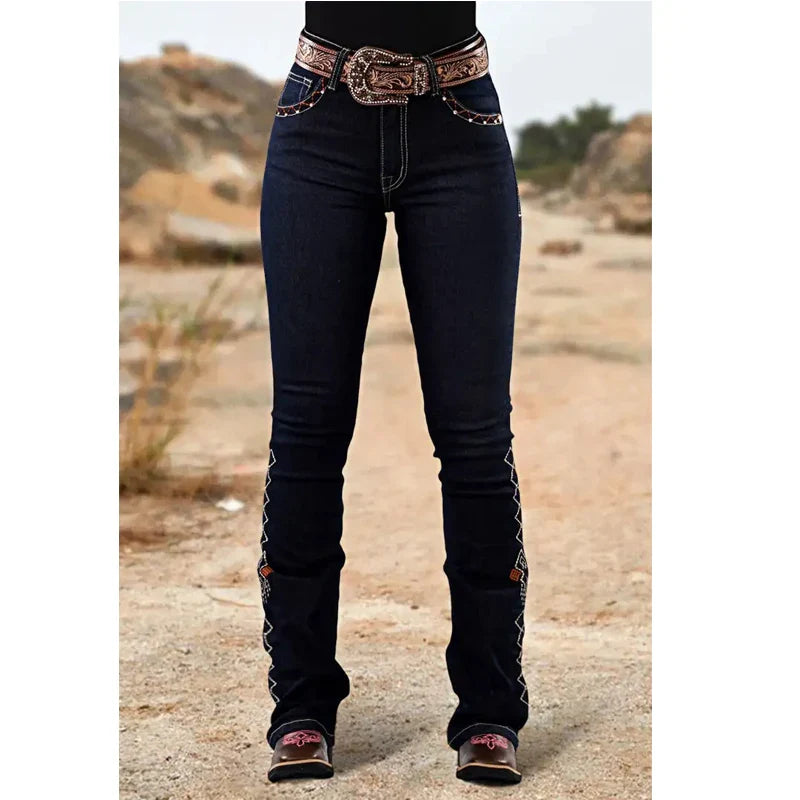 High-Rise Stretch Flare Denim Jeans