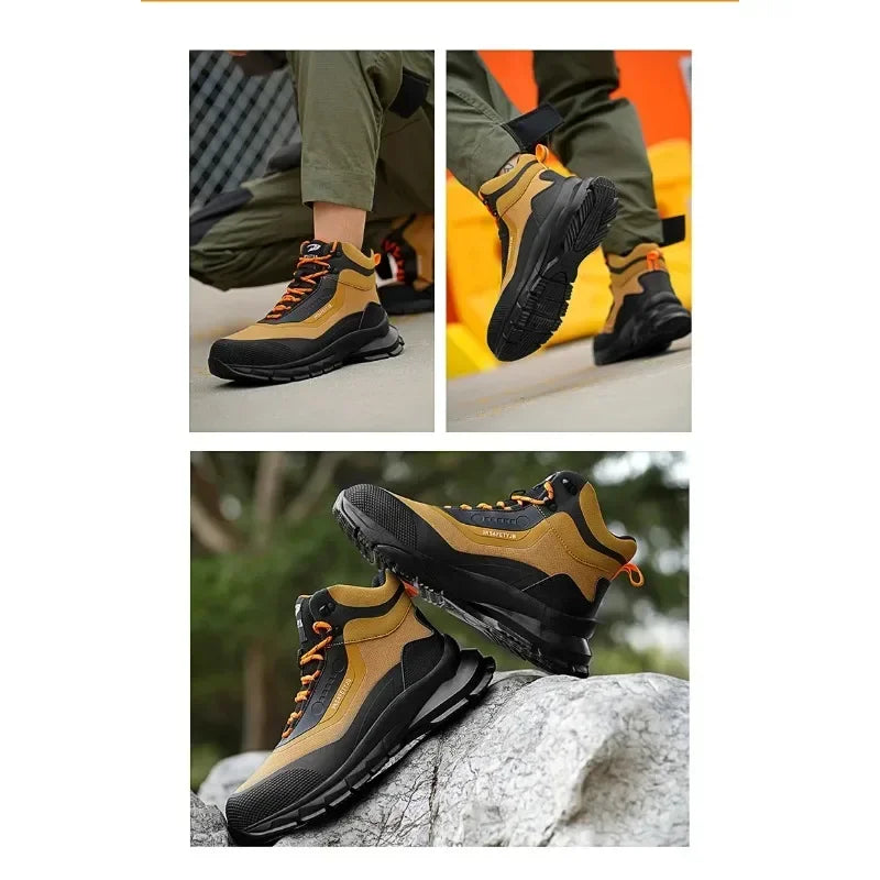 Anti Splash Water Safety Shoes Men Wear Resistant Work Boots Steel Toe Shoes Puncture-Proof Protective Shoes Security Sneakers