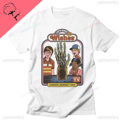 Classic Vintage 90s Tshirt Women Men Grim Evil Series Tops Nostalgia Scary Alien Supernatural Graphic Tee Popular Halloween Tees