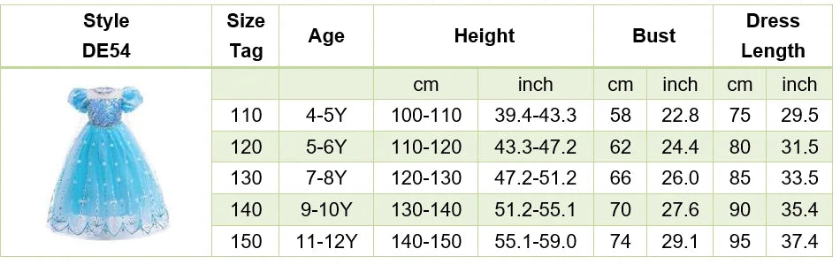 Children Princess Fancy Costume Elsa Party Carnival White Dress Up for Girl Christmas Birthday Cosplay Belle Snowflake Vestidoes