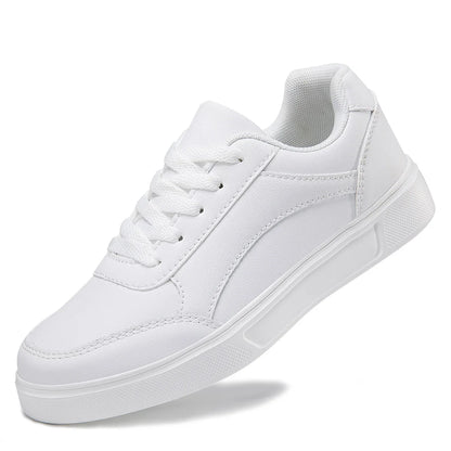 Baasploa Tênis Casual Feminino de Couro com Plataforma para Mulheres Clássicos Confortáveis Sapatos de Skate Antiderrapantes