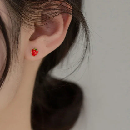 Real 925 Sterling Silver Mushroom Piercing Screw Ball Stud Earrings for Women Minimalist Fine Jewelry Plant Accessories