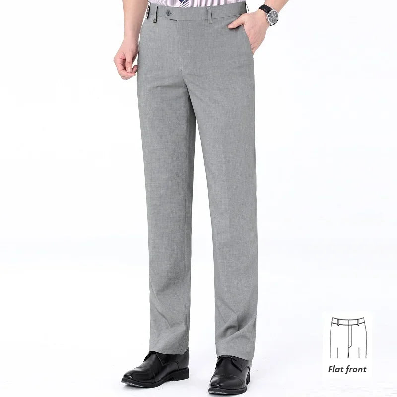 Men's High-End Summer Wool Blend Trousers, Traf Suit Pants,Business Formal , Man Pants,Wool Dress Pants for Men