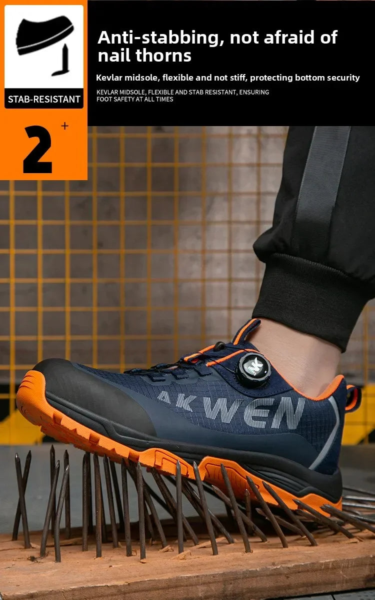 Labor Protection Shoes Anti Smashing AntiStabbingAnti Slip Protection Steel ToeShoes Wear-resistantShoes Men's Safety Work Shoes