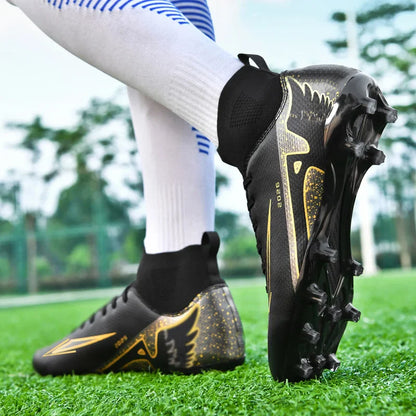 New Men Soccer Shoes Outdoor High Ankle Non-Slip Sports Shoes Ultralight Indoor Football Boots High-quality Futsal Non-Slip