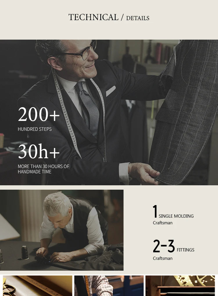 High Quality Men's Suit Slim Fit Solid Color Suit Formal Business Office Single Breasted Coat Pants 2 Pieces Set