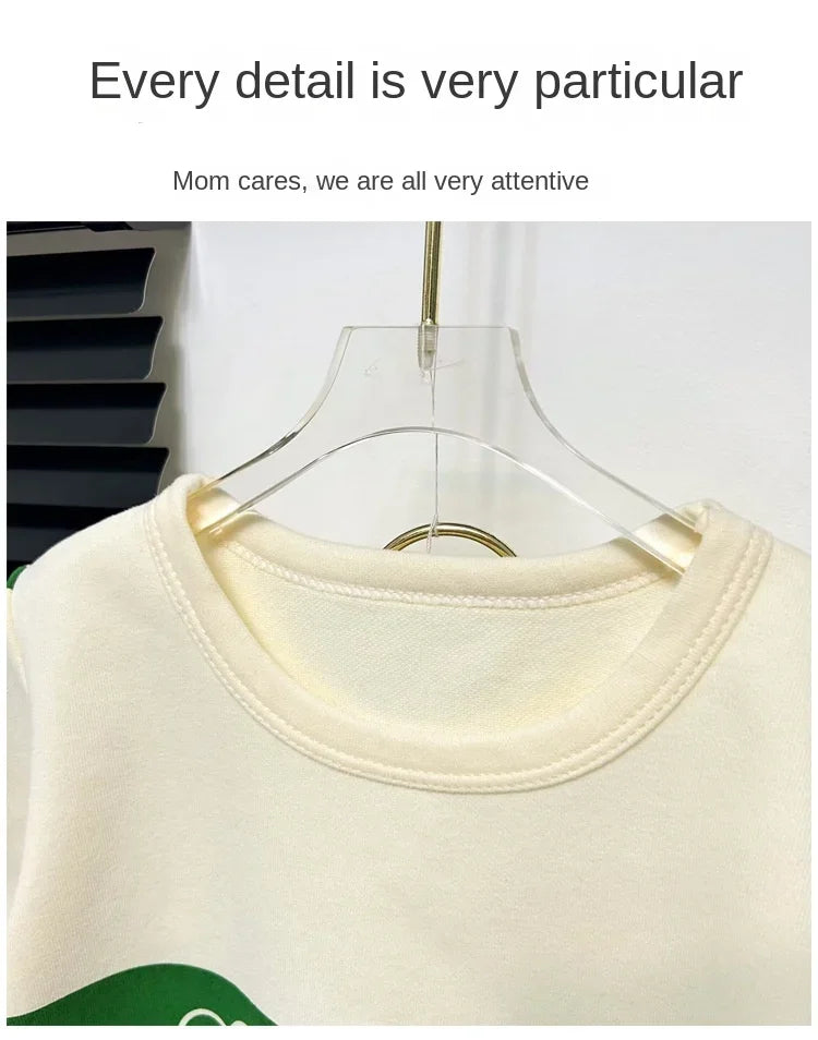 2Pcs Cartoon Bear Children Short Sleeve Shorts Sets Summer Kids Clothes Boy Girl Baby Thin Cotton Tee Tracksuits Fashion Outfits
