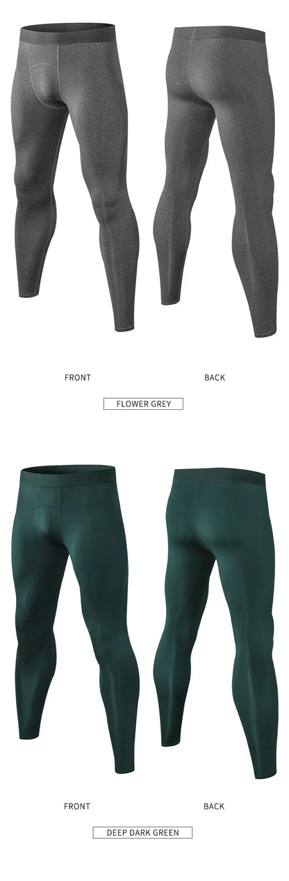 Men's Running Leggings Quick Dry Gym Fitness Sports Pants Workout Training Jogging Sports Trousers Compression Sport Pants