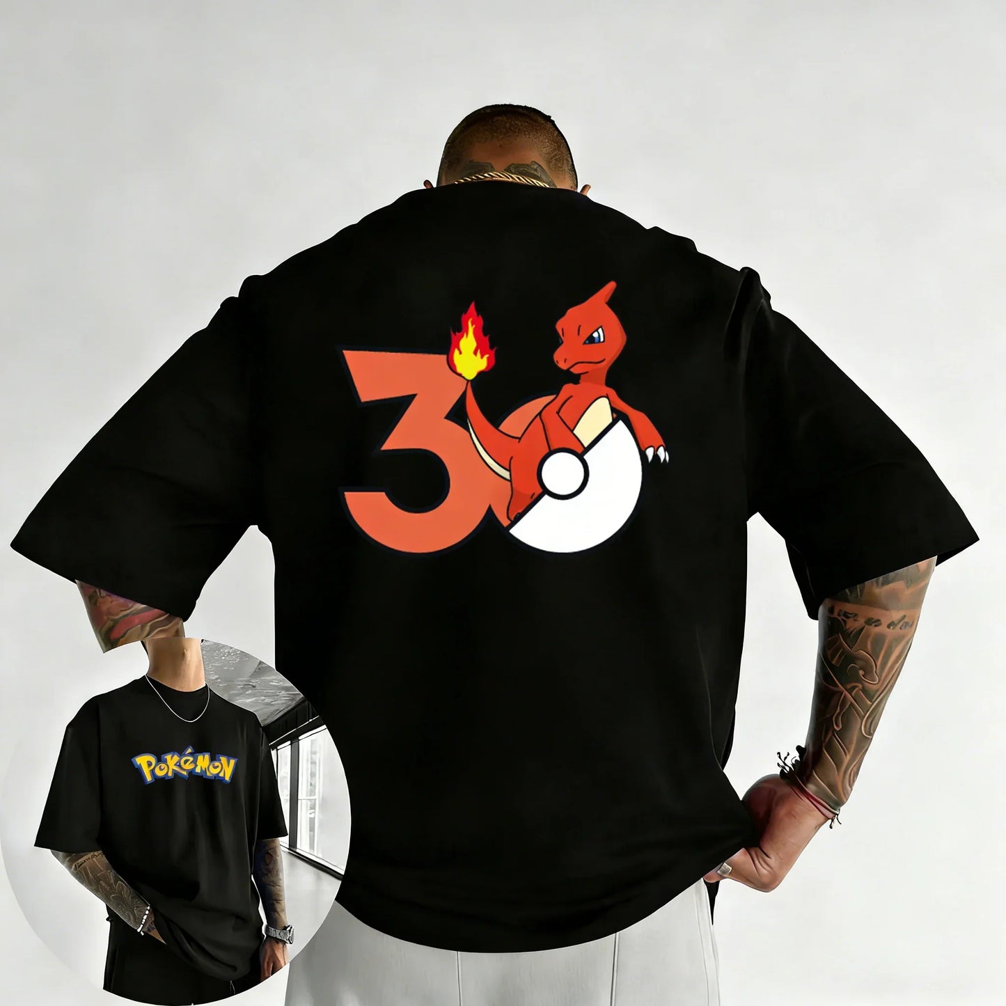 Printed T-shirt Summer Men's and Women's Loose Casual Hip Hop Trendy Short Sleeve Top