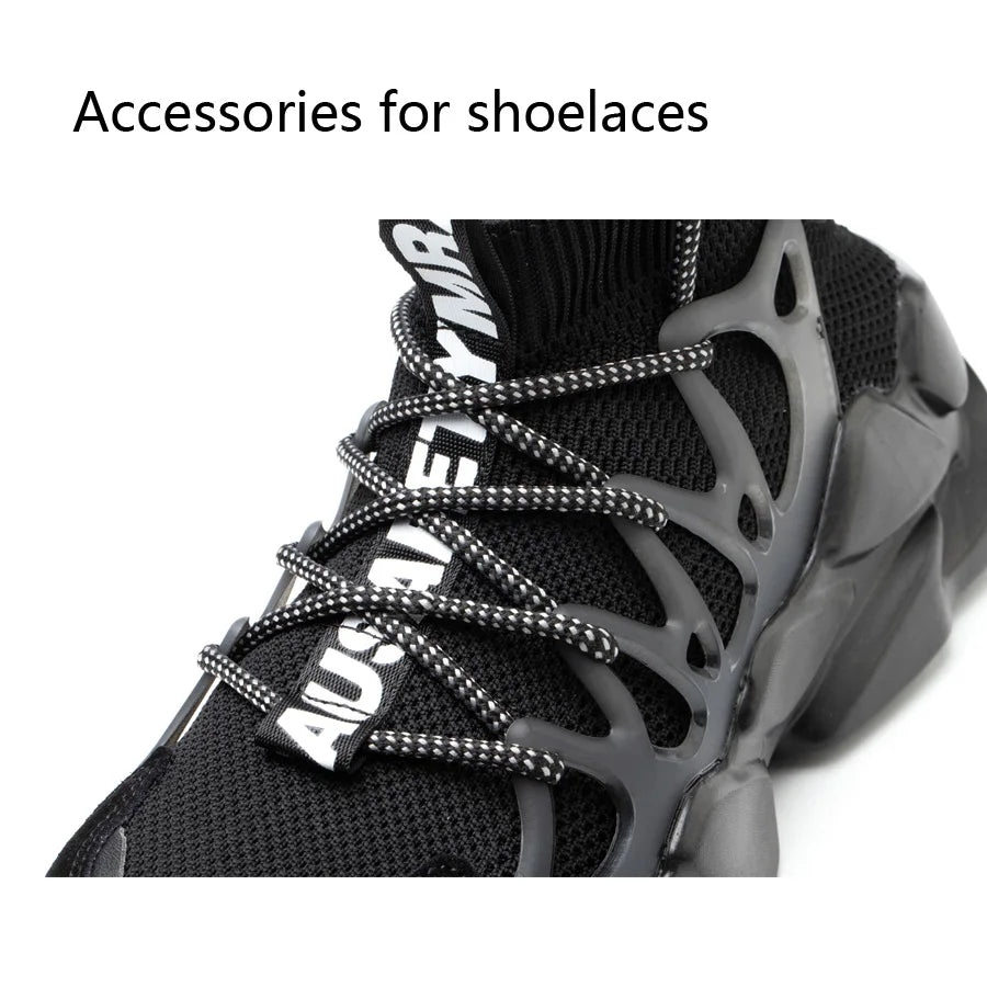 2025 Women's Safety Shoes Anti-Smash Puncture Proof Breathable Mesh Work Boots, Fashion Outdoor Workshop Safety Boots for Women