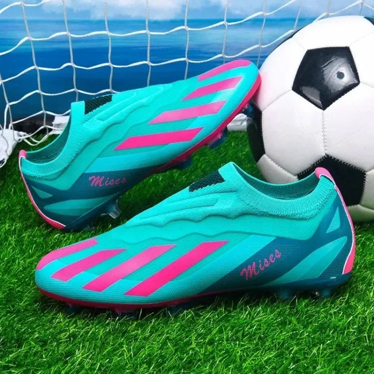 Men Soccer Shoes Long Spikes Soccer Cleats Indoor Sports Shoes Professional Football Boots Drop Shipping Unisex Breathable Soft